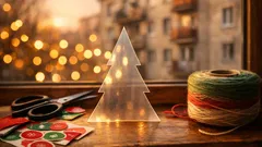 Mini choinka DIY z koszulki na dokumenty: świąteczna ozdoba w 15 minut